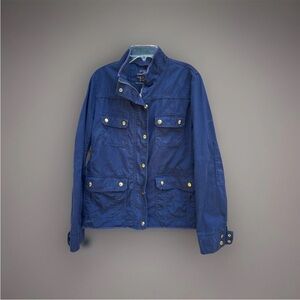 J. Crew Women Relaxed Boyfriend Field Jacket Navy Size Medium